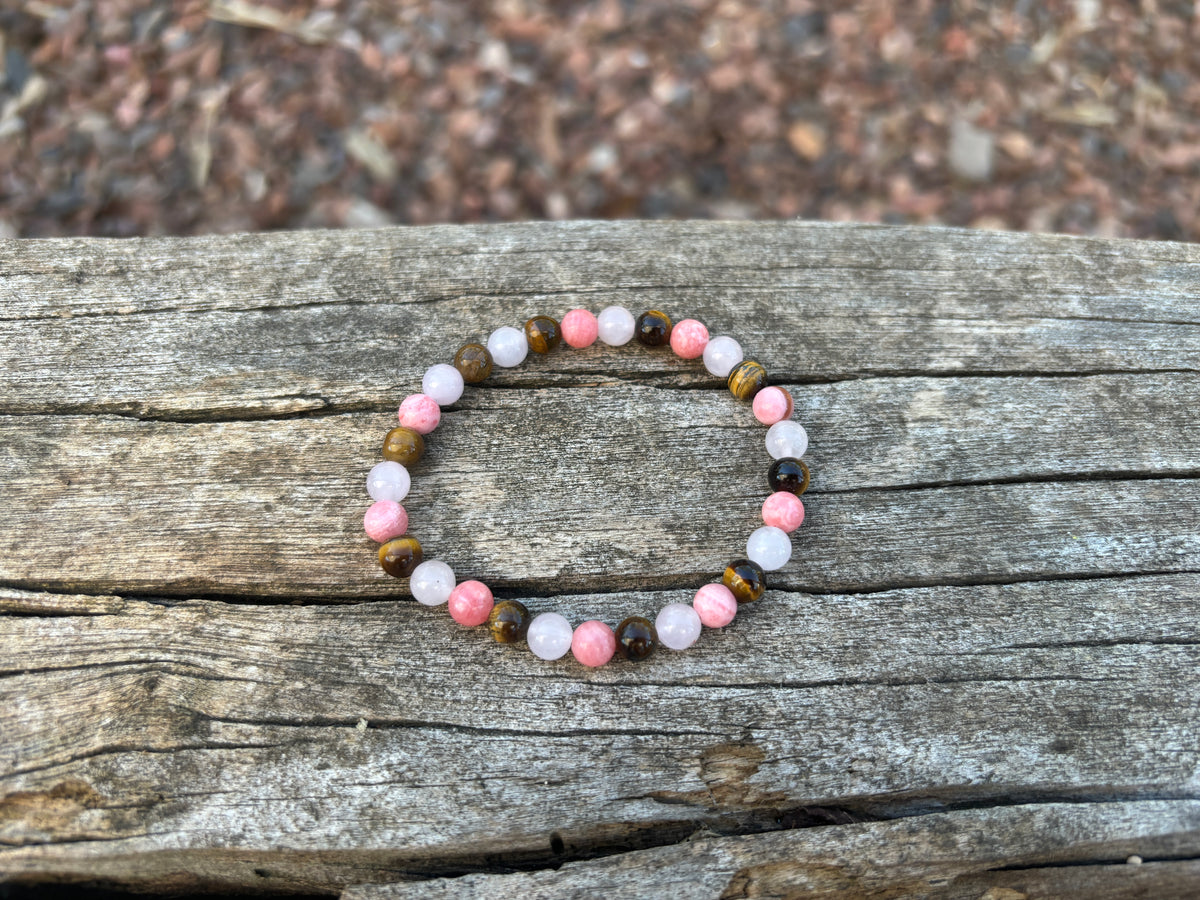 Bracelet Rhodochrosite Pierre Naturelle 8mm – Lithothérapie Fait Main