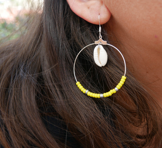 Boucles d&#39;oreilles en coquillage