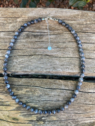 Collier en Labradorite naturelle, Made in France