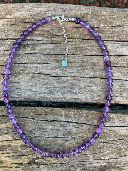 Collier ou Ras de cou en Améthyste, Lithothérapie