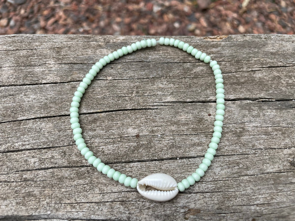 Chaîne de cheville en perles et coquillage Cauri