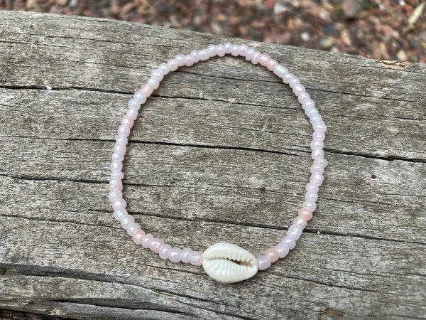 Chaîne de cheville en perles et coquillage Cauri