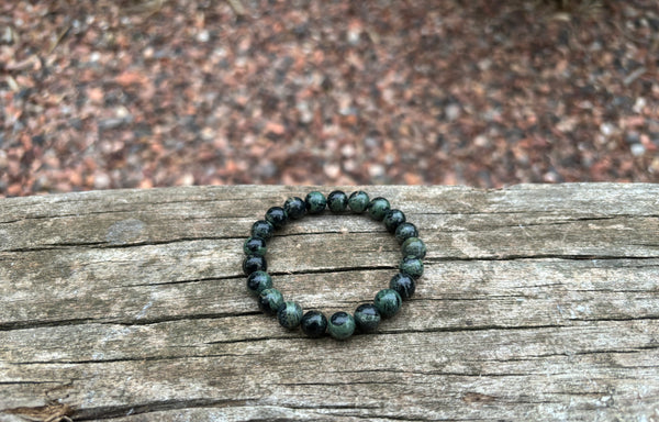 Bracelet élastique de Lithothérapie, de protection Jaspe Kambaba