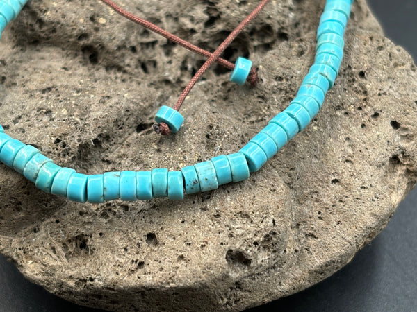 Bracelet Shamballa ajustable, perles en Howlite Turquoise naturelle