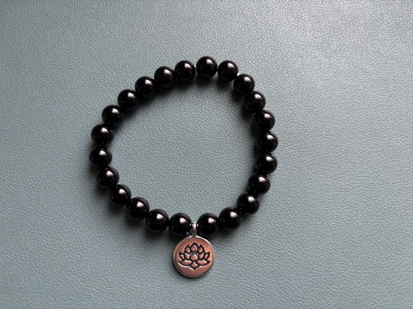 Bracelet élastique de Lithothérapie en Onyx naturel