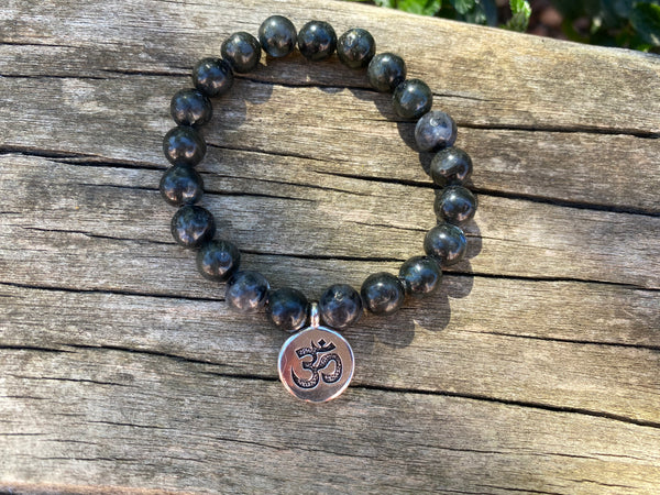 Bracelet élastique de Lithothérapie en Labradorite naturelle