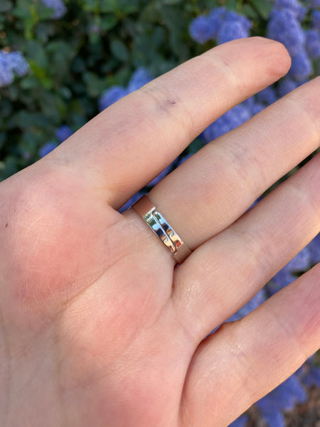 Bague réglable Pierre ovale en Labradorite naturelle
