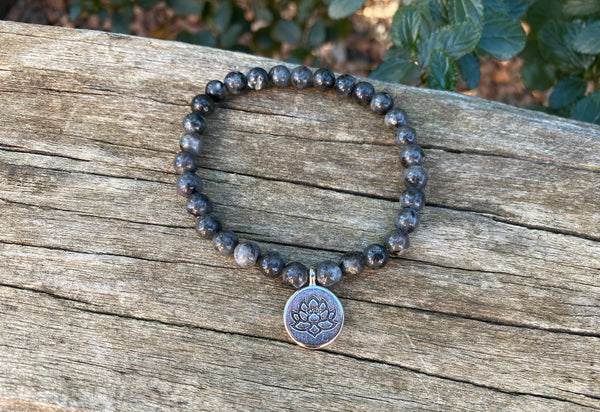 Bracelet élastique de Lithothérapie en Labradorite naturelle