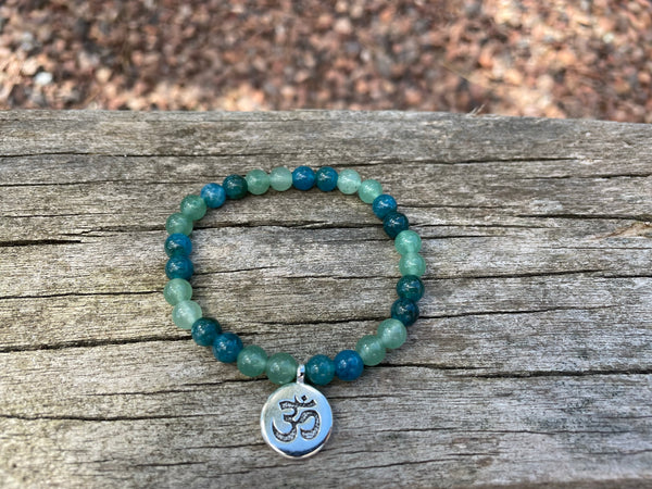 Bracelet spécial acné et problème de peau en Aventurine verte et Apatite