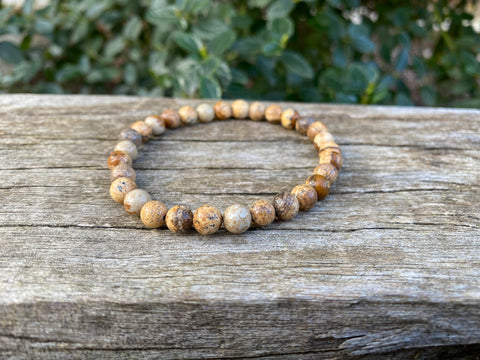 Bracelet élastique de Lithothérapie en Jaspe Image