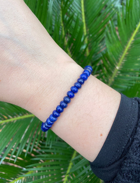 Bracelet Shamballa ajustable, perles en Lapis Lazuli naturel