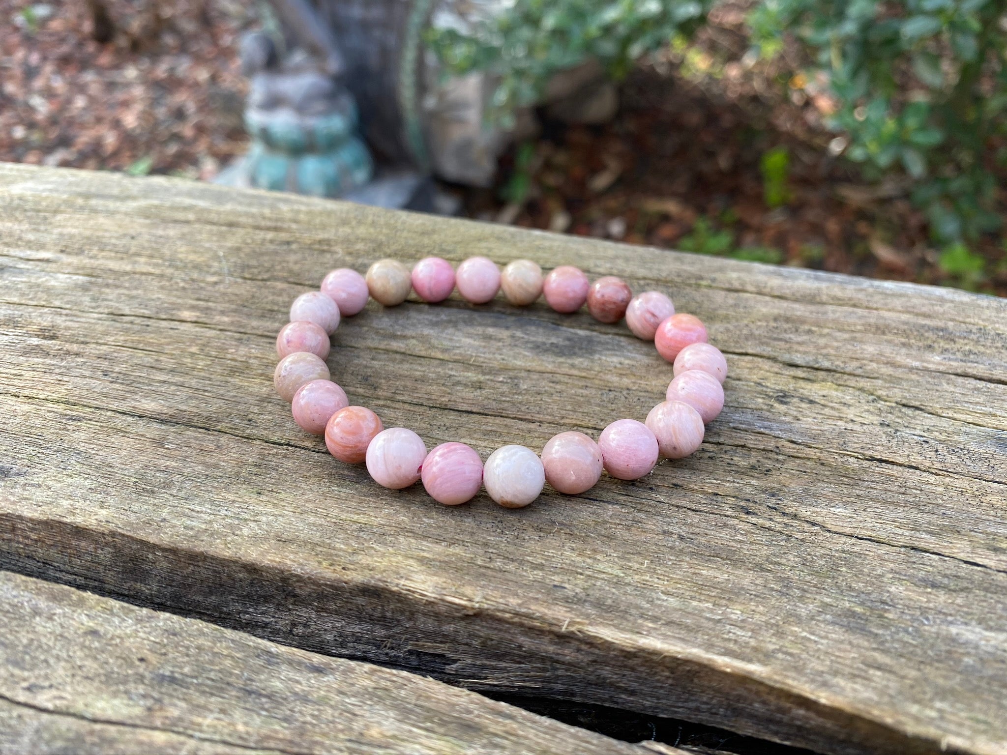 Bracelet élastique de Lithothérapie en Rhodochrosite naturelle