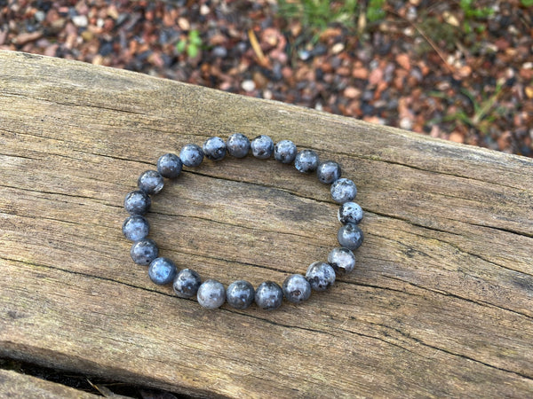 Bracelet élastique de Lithothérapie en Labradorite naturelle