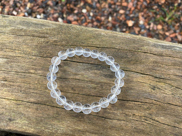 Bracelet élastique de Lithothérapie en Cristal de Roche naturel