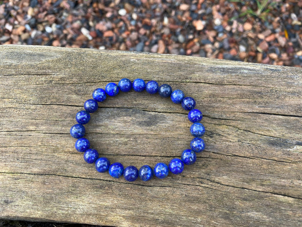 Bracelet élastique de Lithothérapie en Lapis Lazuli naturel