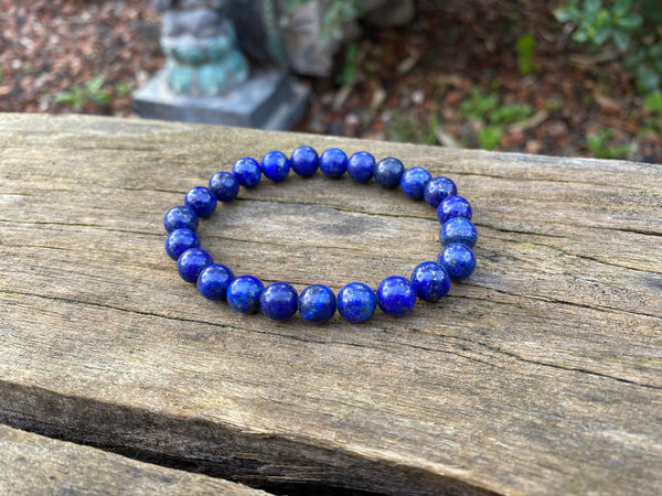 Bracelet élastique de Lithothérapie en Lapis Lazuli naturel
