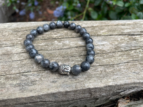 Bracelet élastique de Lithothérapie en Labradorite naturelle