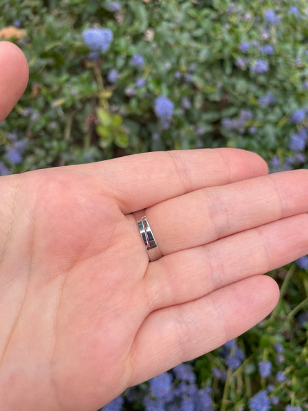 Bague réglable Pierre ovale en Oeil de Taureau naturel