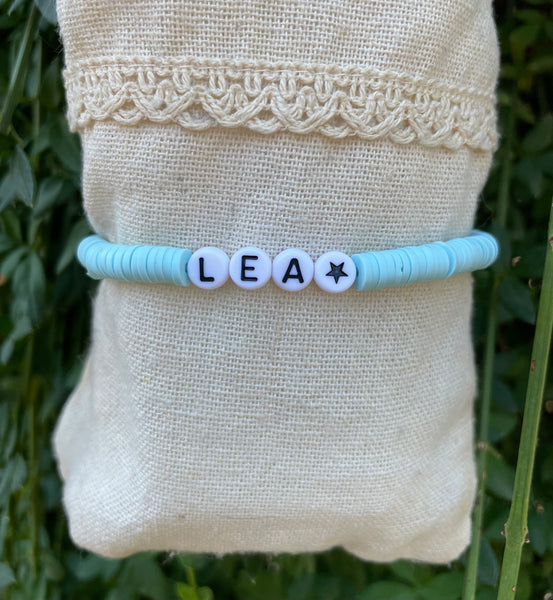 Bracelet pastel en perles Heishi personnalisable