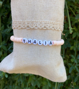 Bracelet pastel en perles Heishi personnalisable