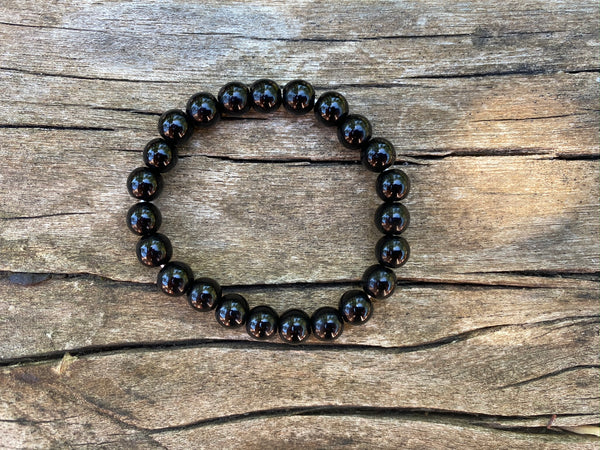 Bracelet élastique de Lithothérapie en Onyx naturel