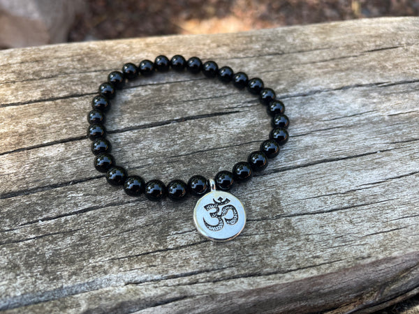 Bracelet élastique de Lithothérapie en Onyx naturel