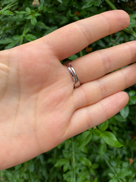 Bague réglable ronde en Oeil de Tigre naturel