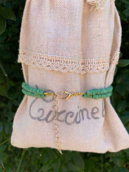 Chaîne de cheville en coquillages Cauris et perles rocaille