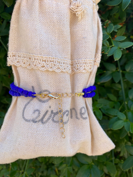 Chaîne de cheville en coquillages Cauris et perles rocaille