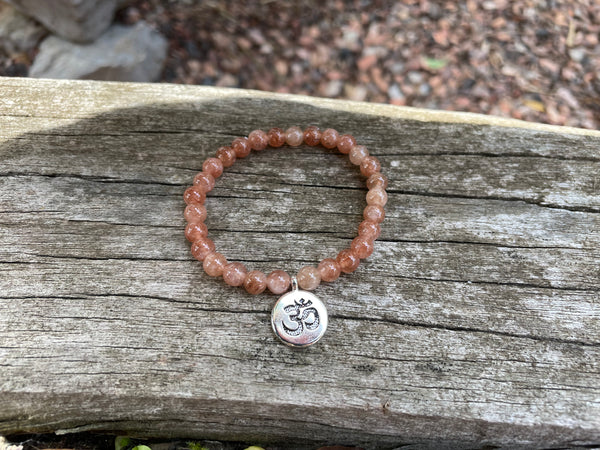 Bracelet élastique de Lithothérapie en pierre du Soleil naturelle