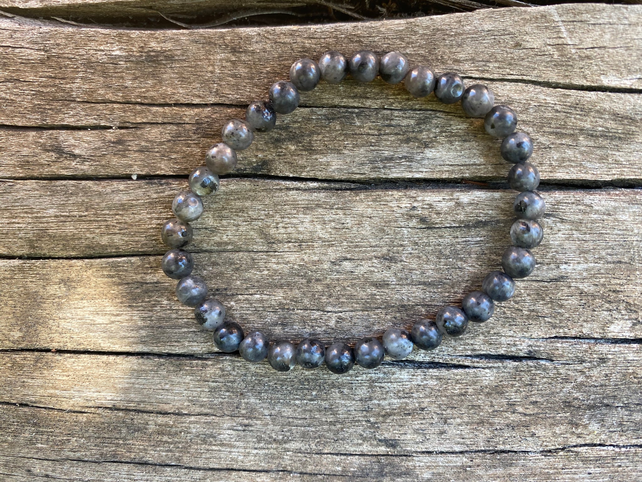 Bracelet élastique de Lithothérapie en Labradorite naturelle
