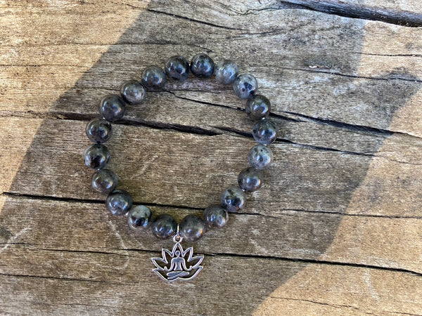 Bracelet élastique de Lithothérapie en Labradorite naturelle
