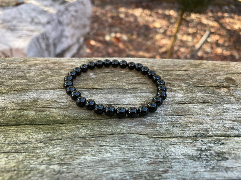 Bracelet élastique de Lithothérapie en Tourmaline naturelle