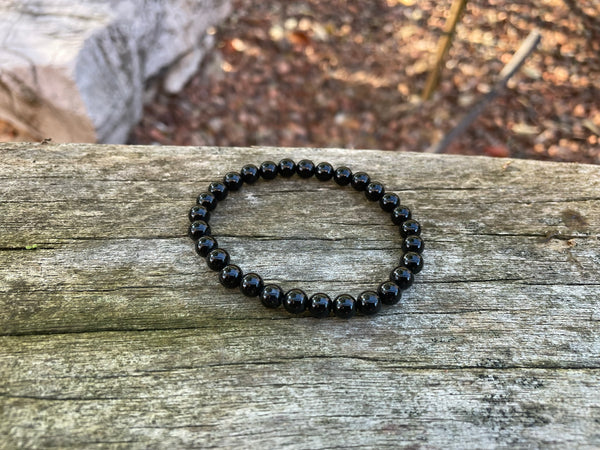 Bracelet élastique de Lithothérapie en Tourmaline naturelle