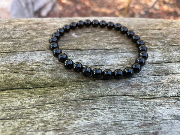 Bracelet élastique de Lithothérapie en Tourmaline naturelle