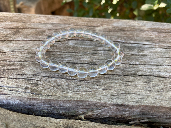 Bracelet élastique de Lithothérapie en Cristal de Roche naturel