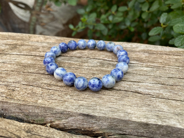 Bracelet élastique de Lithothérapie en Sodalite