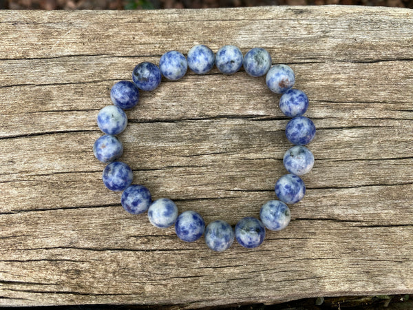Bracelet élastique de Lithothérapie en Sodalite