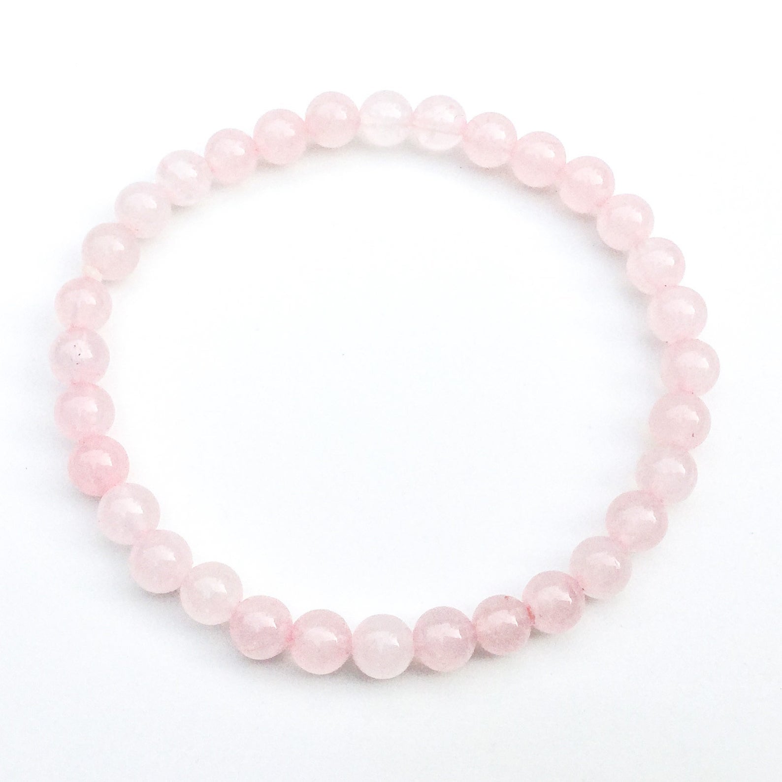 Bracelet élastique de Lithothérapie en Quartz Rose naturel